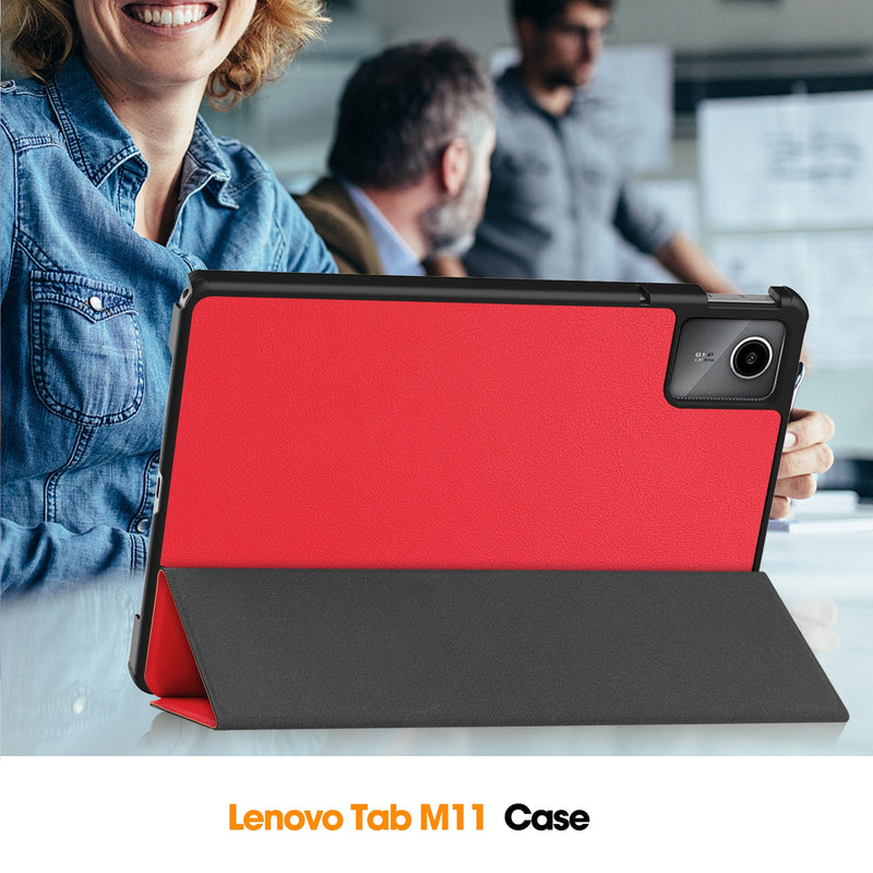 Lenovo Tab M11 TB330 Tri-Fold PU Case [Red]