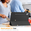 Lenovo Idea Tab Pro 12.7" Tri Fold PU Leather Case [Black]