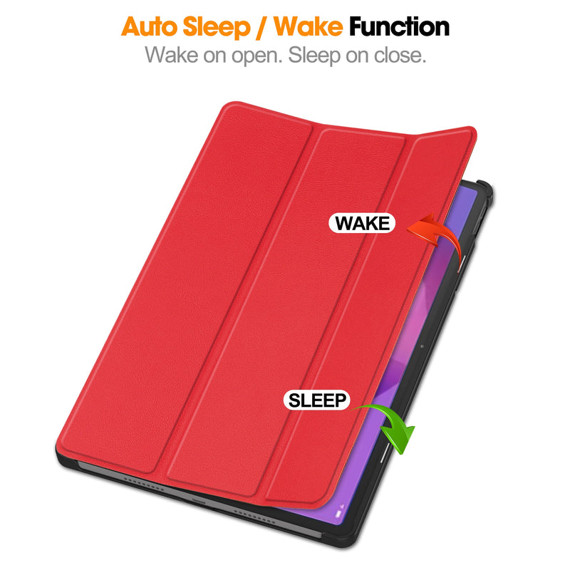 Lenovo Idea Tab Pro 12.7" Tri Fold PU Leather Case [Red]