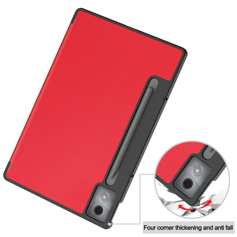 Lenovo Idea Tab Pro 12.7" Tri Fold PU Leather Case [Red]