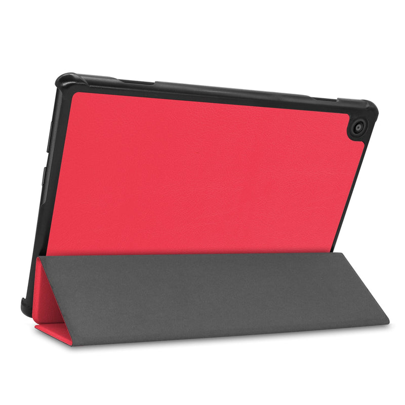 Lenovo Tab M10 FHD Rel TB-X605LC Tri-Fold PU Case [Red]