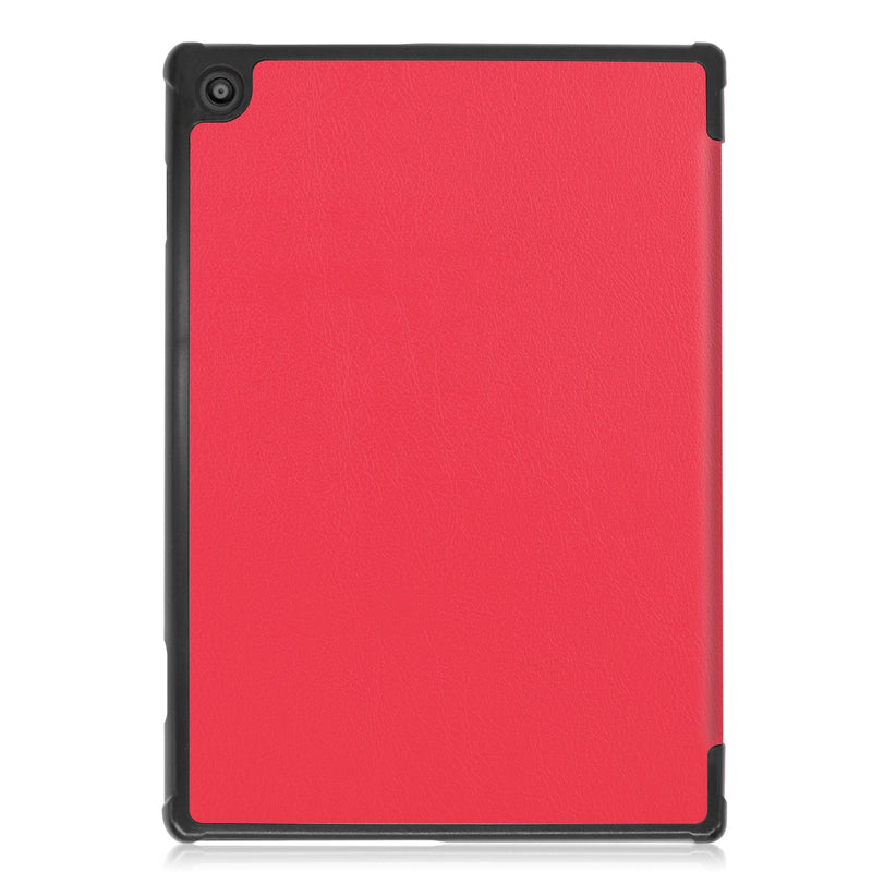 Lenovo Tab M10 FHD Rel TB-X605LC Tri-Fold PU Case [Red]