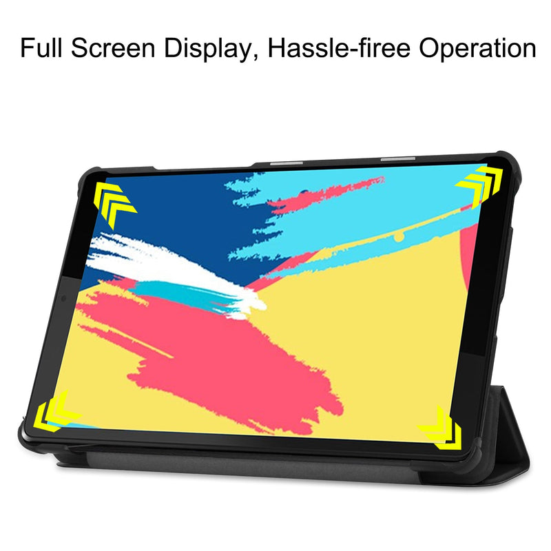 Lenovo Tab M8 FHD TB-8705F Tri-Fold PU Case [Black]