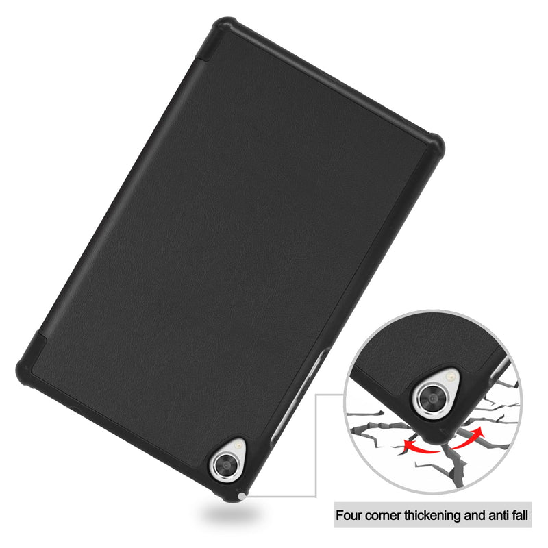 Lenovo Tab M8 FHD TB-8705F Tri-Fold PU Case [Black]