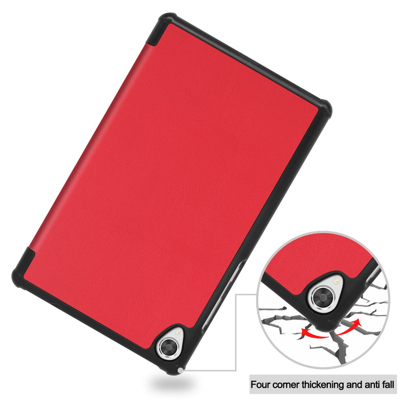 Lenovo Tab M8 FHD TB-8705F Tri-Fold PU Case [Red]