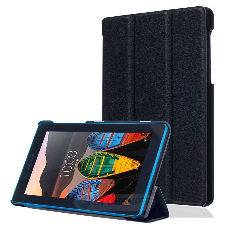 Lenovo Tab 3 A7-10 710F Tri-Fold PU Case [Black]