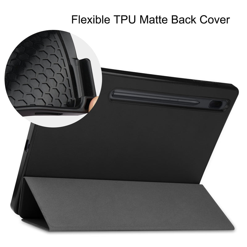 Samsung Tab S7 FE Case Tri-Fold Pen Holder (Black)