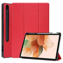 Samsung Tab S7 FE Case Tri-Fold Pen Holder (Red)