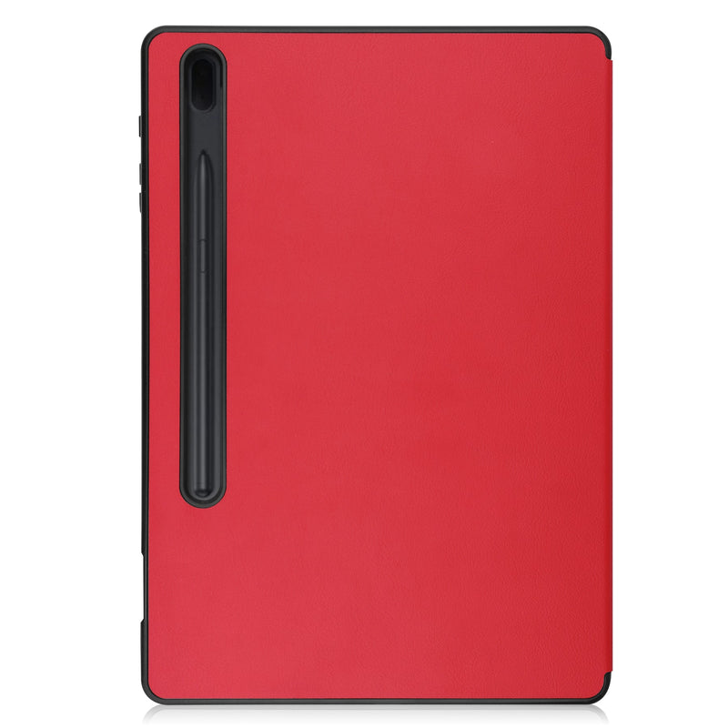 Samsung Tab S7 FE Case Tri-Fold Pen Holder (Red)