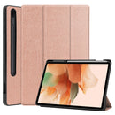 Samsung Tab S7 FE Case Tri-Fold Pen Holder (RoseGold)