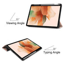 Samsung Tab S7 FE Case Tri-Fold Pen Holder (RoseGold)