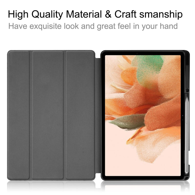 Samsung Tab S7 FE Case Tri-Fold Pen Holder (Red)