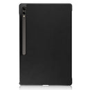 Samsung Galaxy Tab S10 Ultra Tri Fold PU Leather Case [Black]