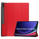 Samsung Galaxy Tab S10 Ultra Tri Fold PU Leather Case [Red]