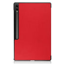 Samsung Galaxy Tab S10 Ultra Tri Fold PU Leather Case [Red]
