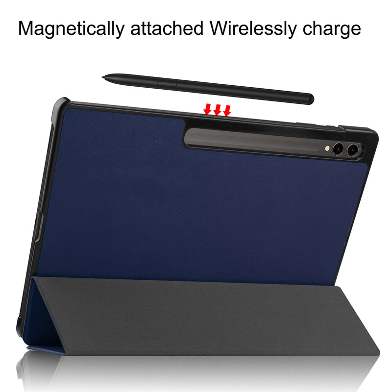 Samsung Galaxy Tab S10 Ultra Tri Fold PU Leather Case [Navy]