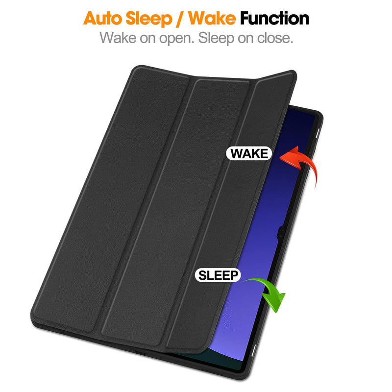 Samsung Galaxy Tab S10 Ultra Tri Fold Case with Pen Holder [Black]