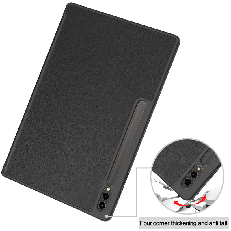 Samsung Galaxy Tab S10 Ultra Tri Fold Case with Pen Holder [Black]