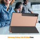 Samsung Galaxy Tab S10 Ultra Tri Fold Case with Pen Holder [RoseGold]