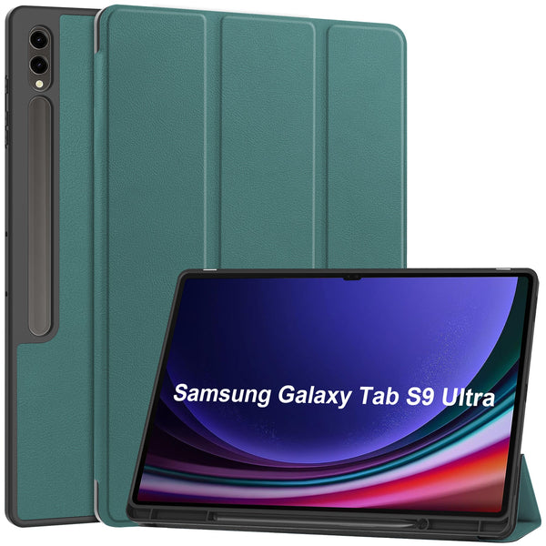 Samsung Galaxy Tab S10 Ultra Tri Fold Case with Pen Holder [Teal]