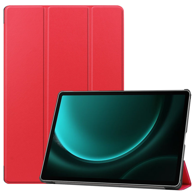 Samsung Galaxy Tab S10 Plus Tri Fold PU Leather Case [Red]