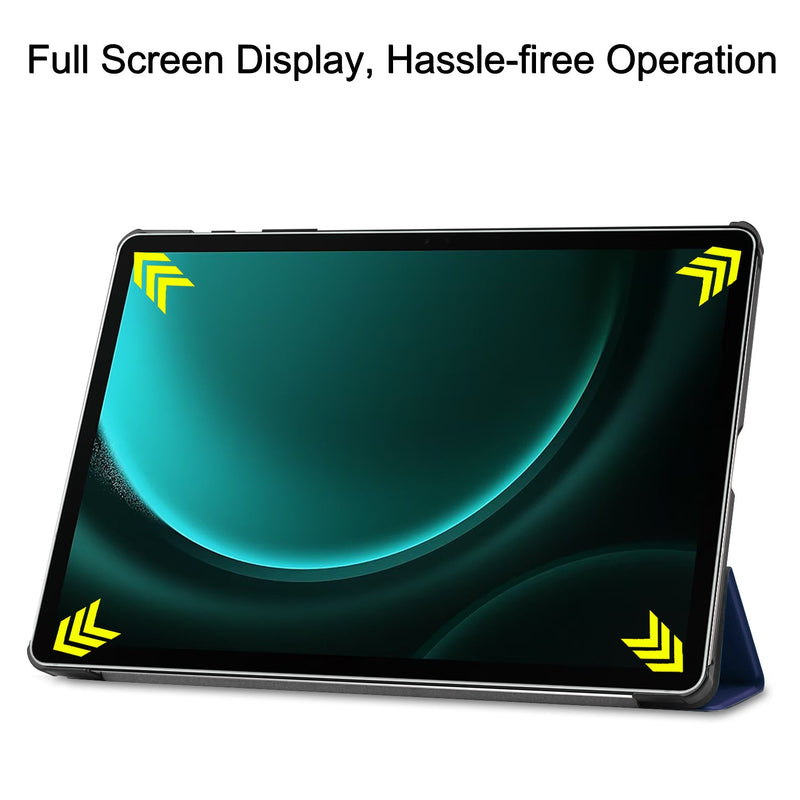 Samsung Galaxy Tab S10 Plus Tri Fold PU Leather Case [Navy]