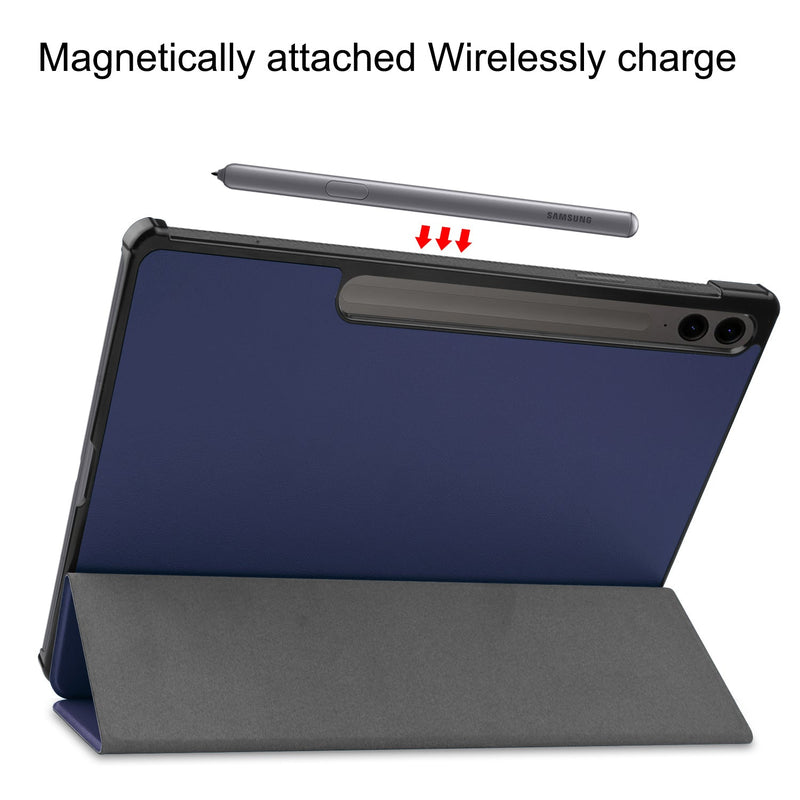 Samsung Galaxy Tab S10 Plus Tri Fold PU Leather Case [Navy]