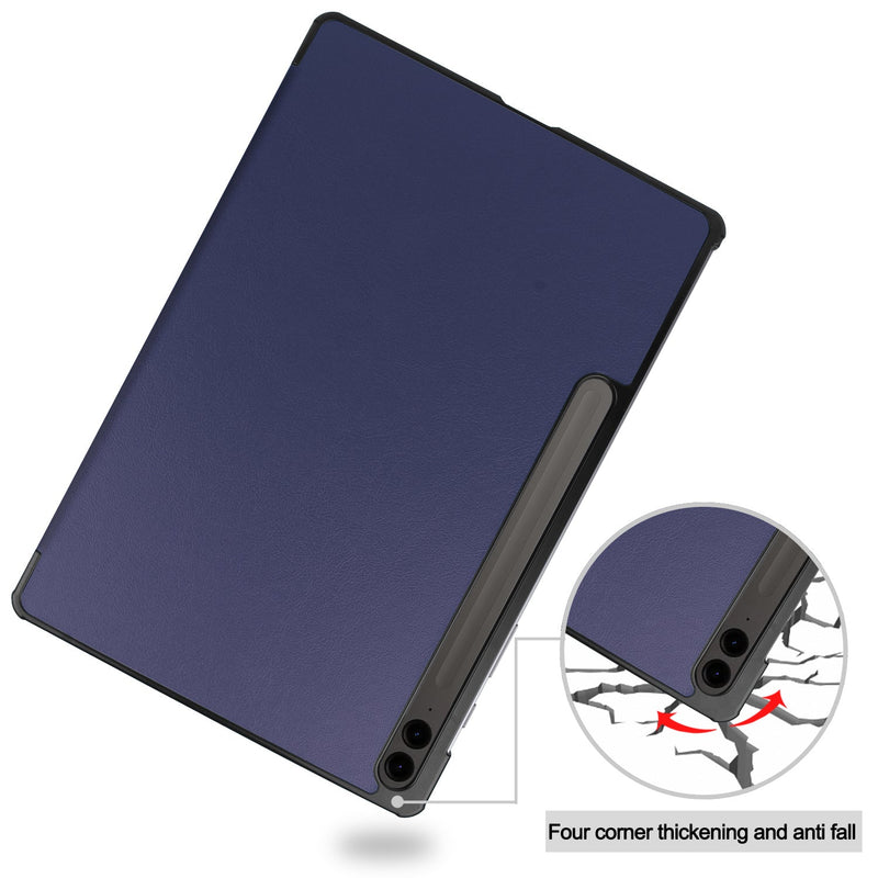 Samsung Galaxy Tab S10 Plus Tri Fold PU Leather Case [Navy]
