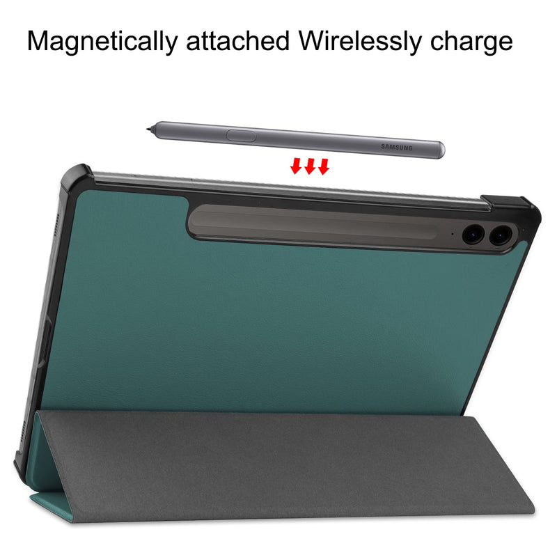 Samsung Galaxy Tab S10 Plus Tri Fold PU Leather Case [Teal]