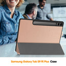 Samsung Galaxy Tab S10 Plus PU Leather Case with Pen Holder [RoseGold]