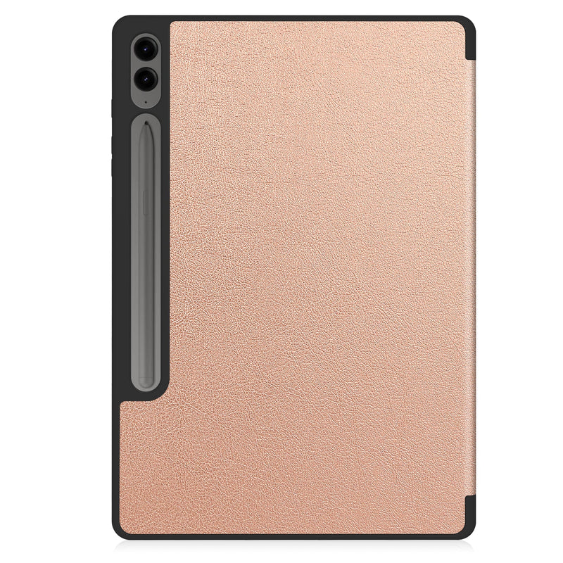 Samsung Galaxy Tab S10 Plus PU Leather Case with Pen Holder [RoseGold]