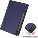 Samsung Galaxy Tab S10 Plus PU Leather Case with Pen Holder [Navy]