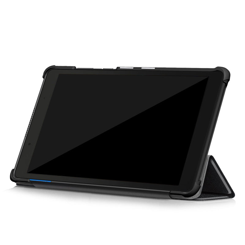 Lenovo Tab E8 TB-8304 Tri-Fold PU Case [Black]