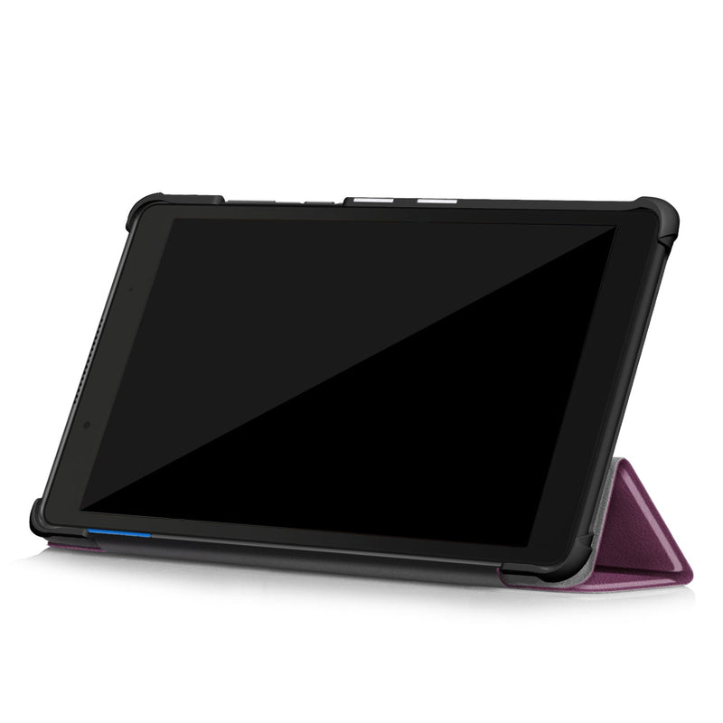 Lenovo Tab E8 TB-8304 Tri-Fold PU Case [Purple]