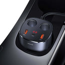 Digital Display Fast Car Charger 2 USB 1 Type C Dual Cigarette Lighter Port