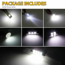 42Pcs Car Interior Combo LED Map Dome Door Trunk Light Bulbs White