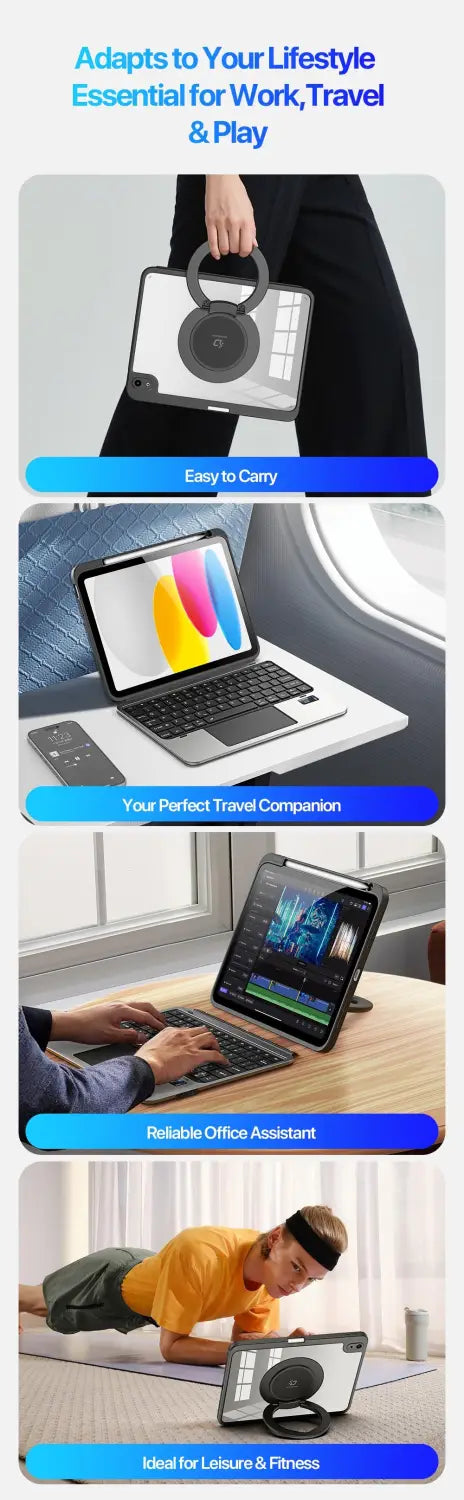 iPad 10th / A16 (2025) Detachable Keyboard with Touchpad