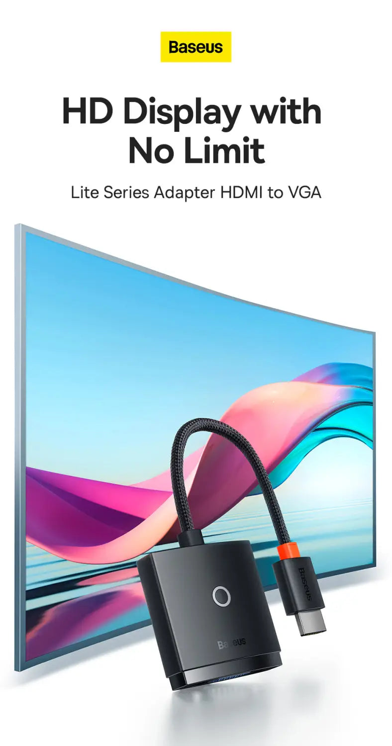 HDMI to VGA Cable Adapter for Laptop Switch PS4 PS5