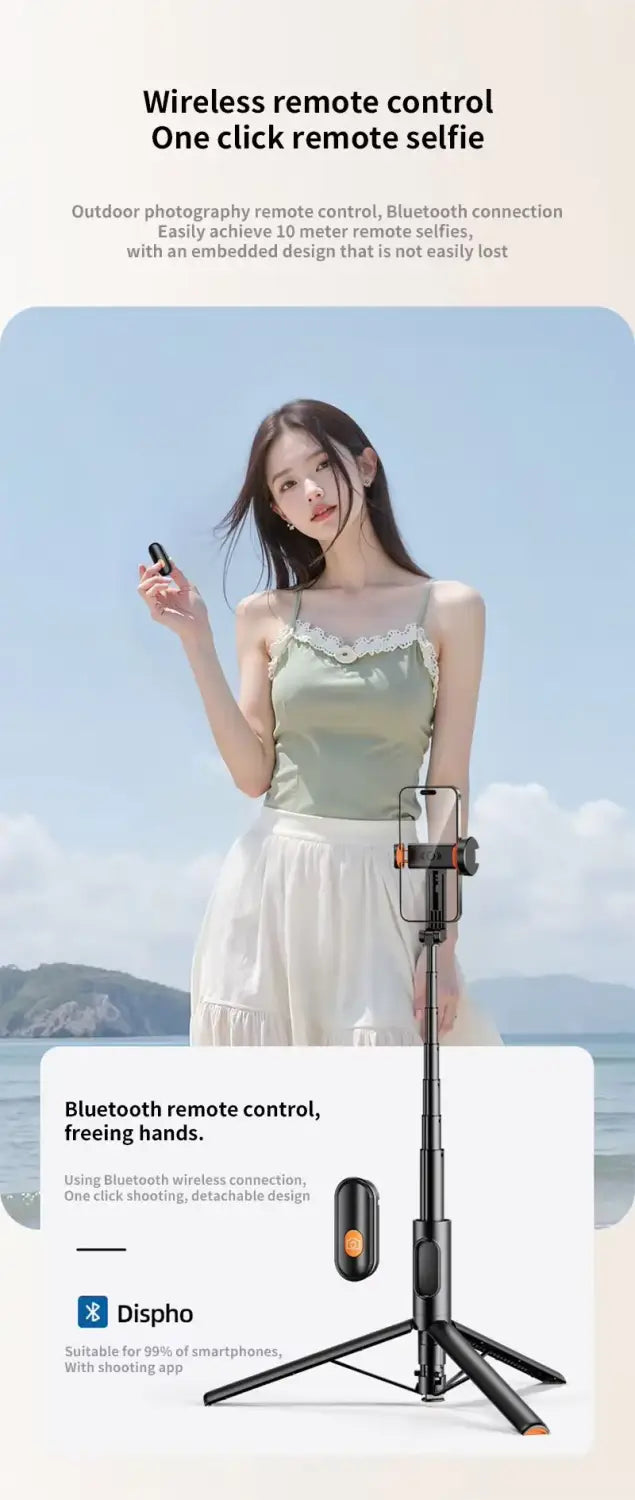 Portable One-Click Pop-Up Selfie Stick Tripod