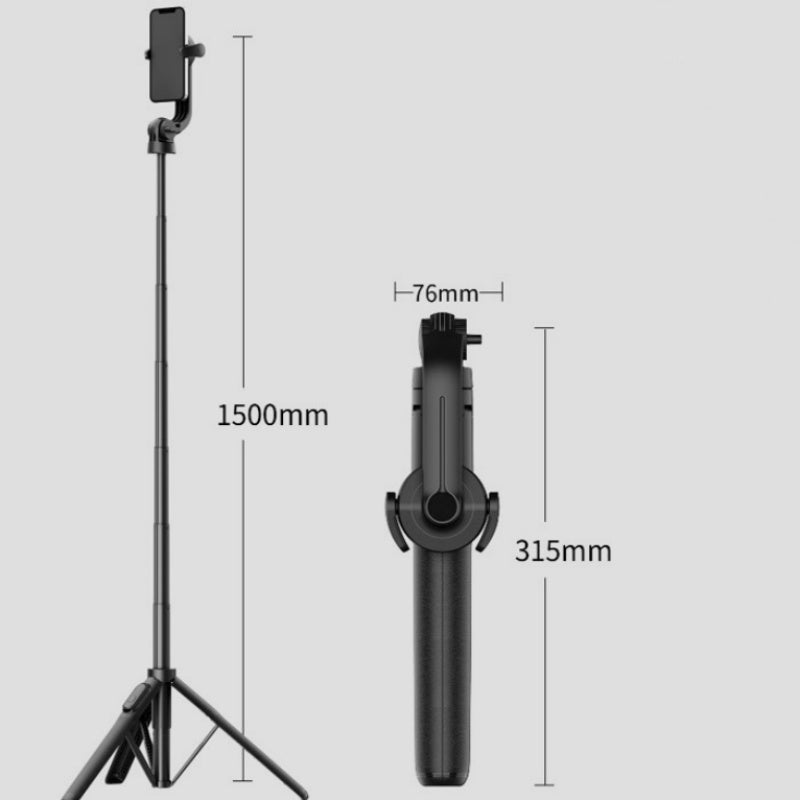 MagSafe Magnetic/Clip Selfie Stick Tripod with Remote – 1.5m Max