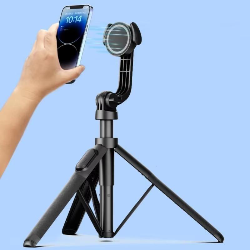 MagSafe Magnetic/Clip Selfie Stick Tripod with Remote – 1.5m Max