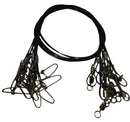 10PCS Heavy-Duty Steel Wire Traces – 150lb x 50cm
