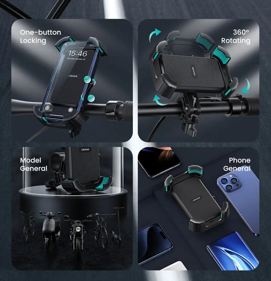Mobile Phone Holder 360° Rotating Bike Handlebar Mount