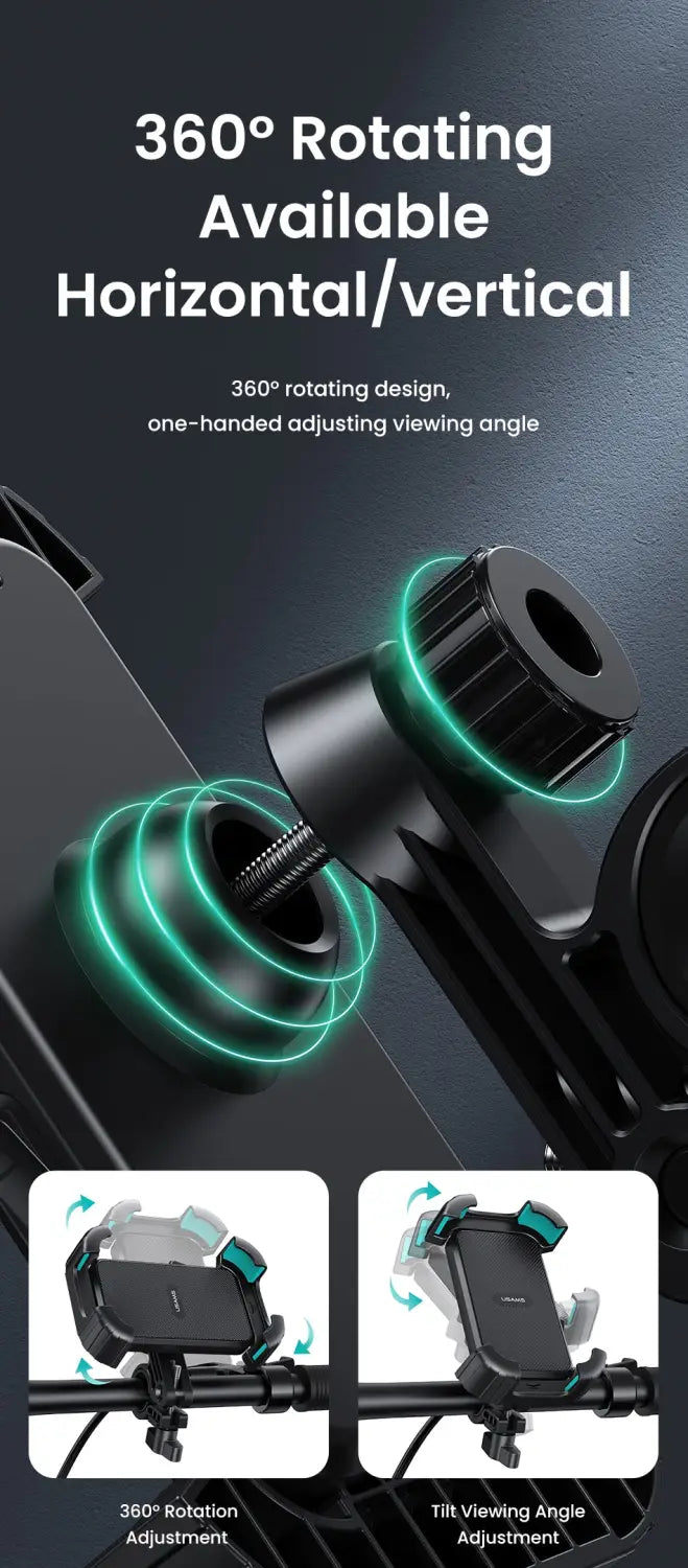 Mobile Phone Holder 360° Rotating Bike Handlebar Mount