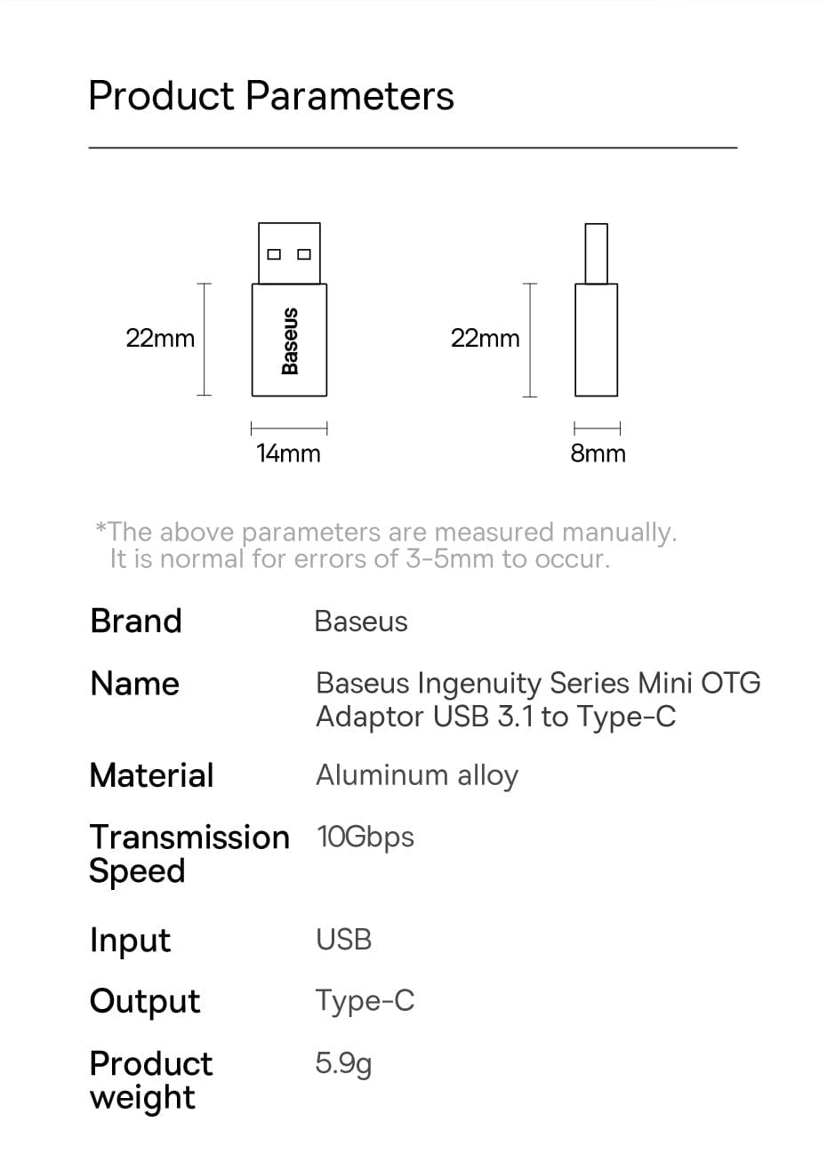 USB 3.1 To USB-C / Type-C Female Charging Data Converter