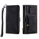Samsung S21 Case Wallet Zipper - Black