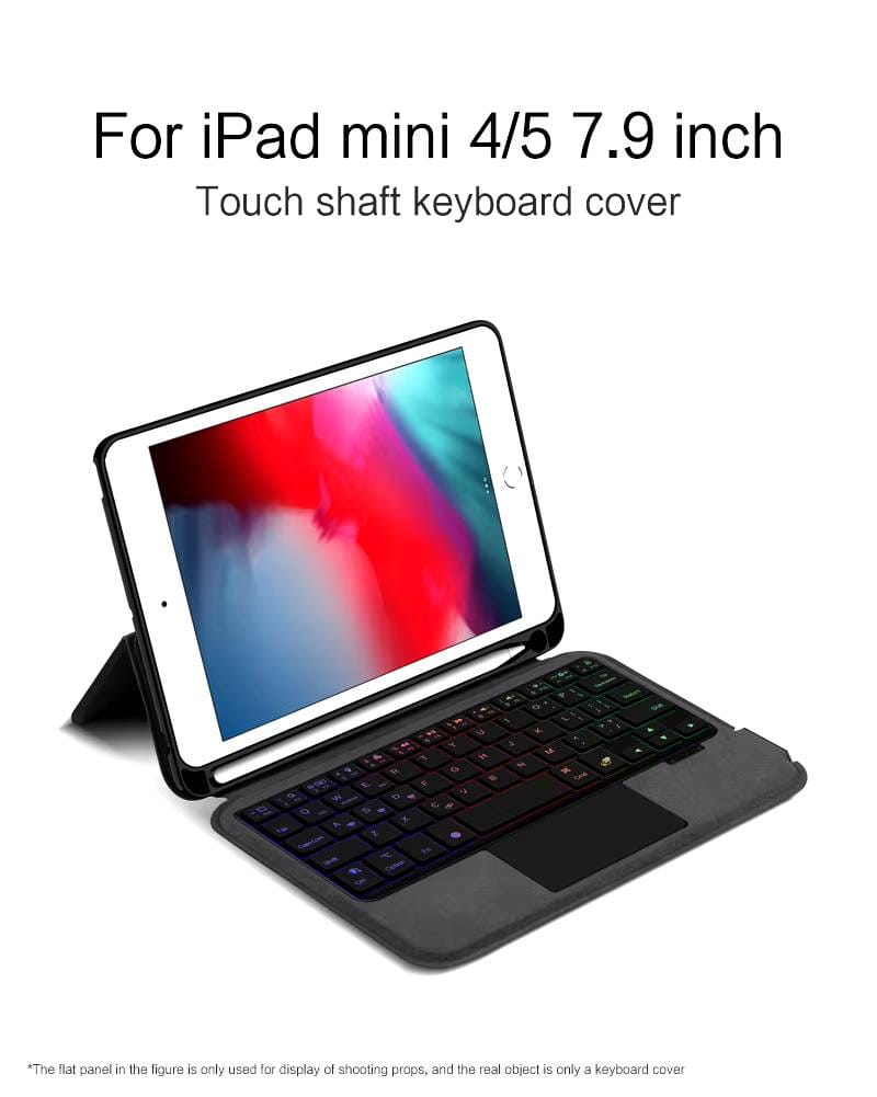 Slim iPad Mini 4/5 Keyboard with Trackpad Stand Cover