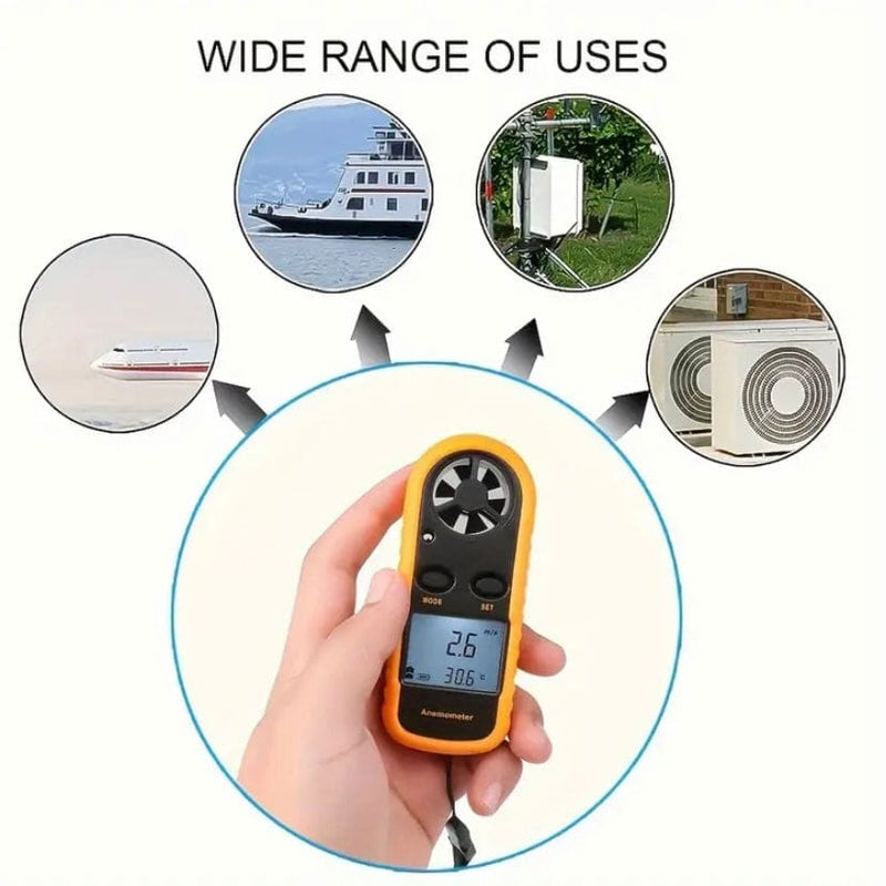 Anemometer Wind Speed & Air Temperature Meter Tools & Kits