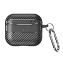 Apple AirPods 3 Carbon Firbre Case with Carabiner - Black 2