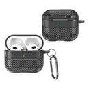 Apple AirPods 3 Carbon Firbre Case with Carabiner - Black 1
